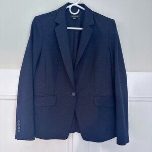 Ann Taylor Navy & White Polka Dot Blazer